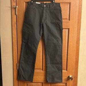 NWT Two Dickies Duck Carpenter Relaxed Fit Dark Gray and Black Pants - 32x32